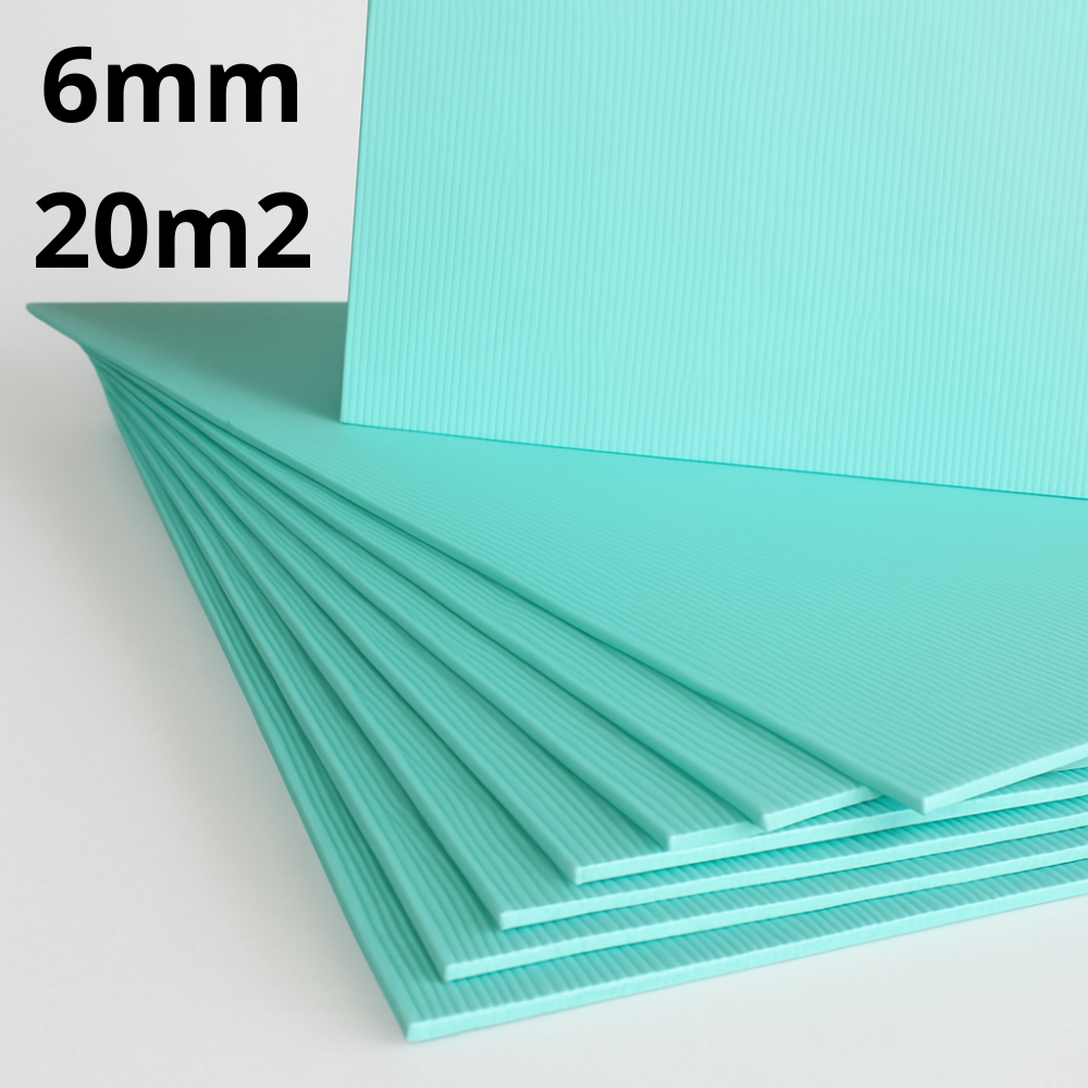 Unterlage XPS 6mm - Wärmedämmung für Laminat- und Holzböden - 5-30m2 - Hohe Qualität