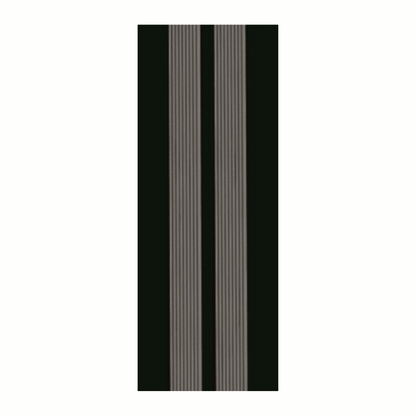Black anti-slip self-adhesive angle stair nosing, enhances step visibility and provides secure footing on stairs