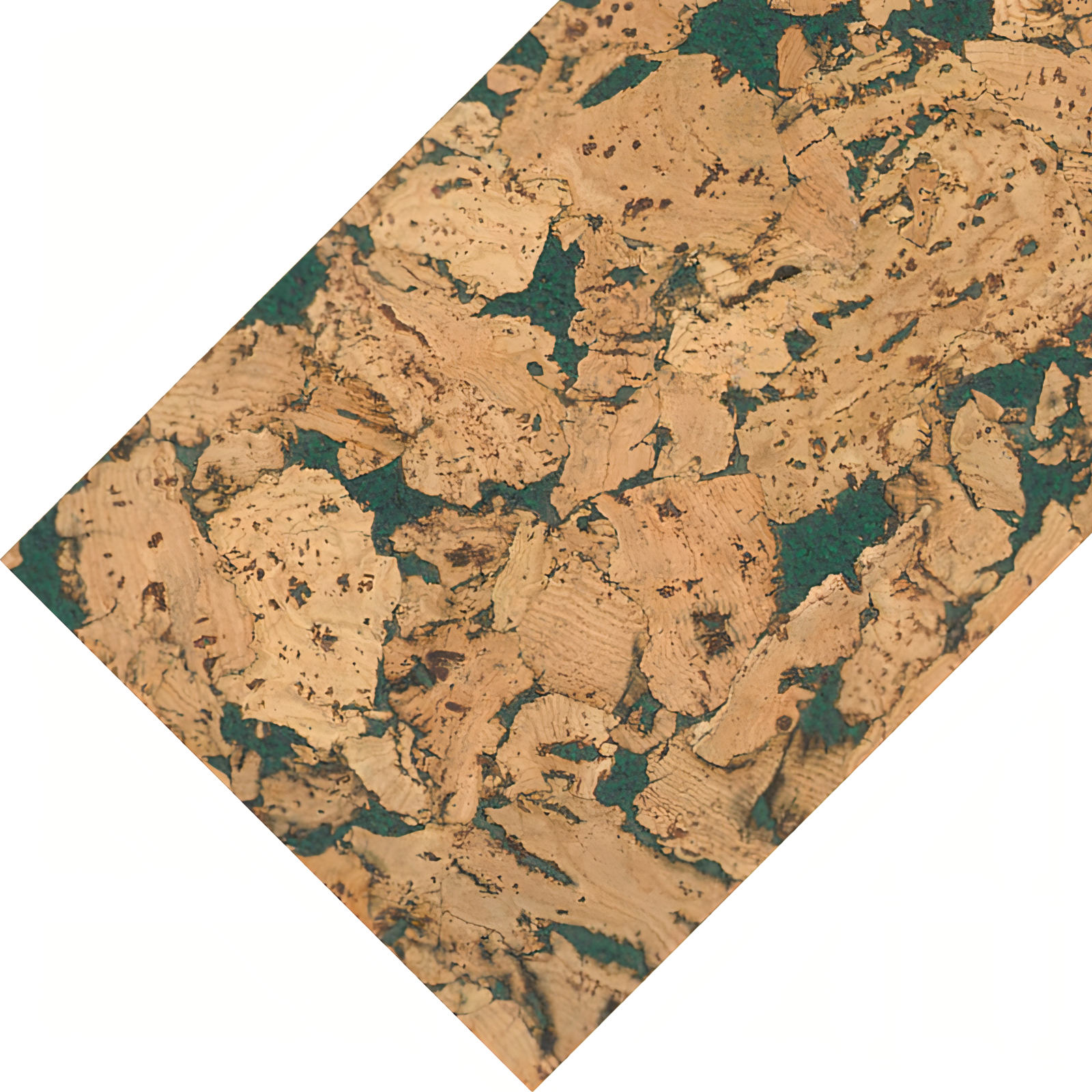 Moss decorative cork wall tiles covering 1.98m², natural acoustic and thermal properties with stylish green textured finish