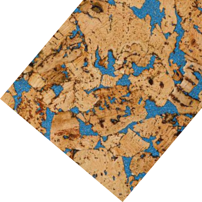 Dekorative Kork-Wandfliesen - Blau - 1 Fliese - 0.18m2
