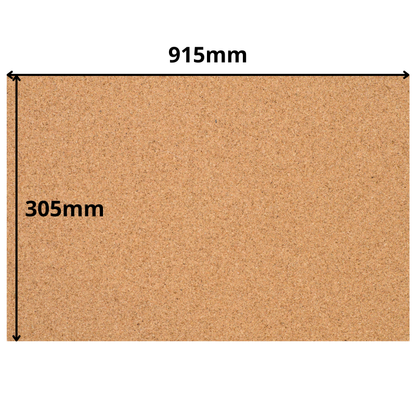 Cork Sheet - 915x305mm - 2mm - Décor and DIY - Pack of 4