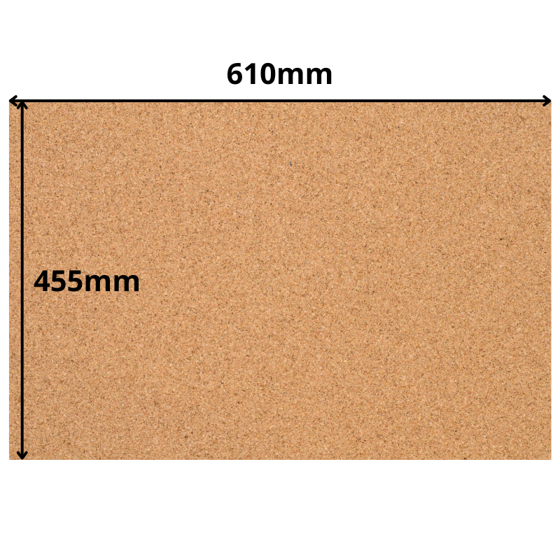 Cork Sheet - 610x455mm - 6mm - Décor and DIY - Pack of 2