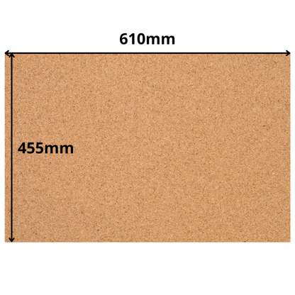 Cork Sheet - 610x455mm - 2mm - Décor and DIY - Pack of 4